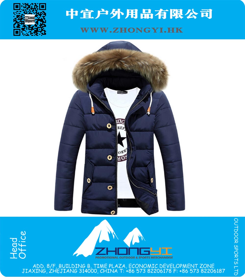 Winter Jacket Men Warm Cotton Jackets Mens Casual Slim Thick Coat