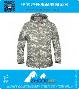 Brasão da camuflagem do exército jaqueta militar impermeável jaqueta corta-vento Raincoat Hunting Clothes Army Men jaquetas e casacos