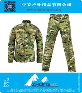 Exército carga calças táticas militares uniforme de camuflagem impermeável tática militar de combate uniforme bdu exército conjunto de roupas masculinas