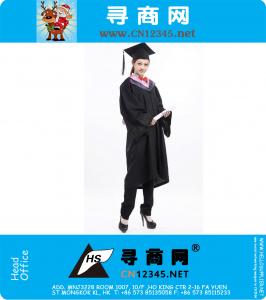 Bachelor of service cap wholesale Bachelors Degree gown tassel hanging cloth dress university graduates Bachelor