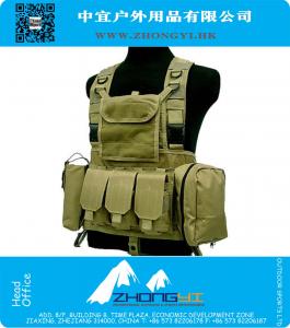 CS FBI Tactical vest swat rapid assault chect rig MOLLE modular chest rig with triple mag radio pouch accessories bag