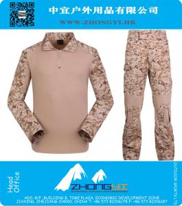 Kamuflaj Suit Taktik Ordu Giyim, Airsoft Paintball multicam ABD Ordusu Düzgün Kargo Pantolon ve Gömlek Dizlik