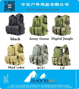 Jagen Military Airsoft MOLLE Nylon Combat Paintball Tactical Vest CS Outdoor Products