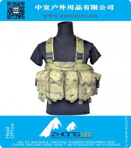 Mens Airsoft chaleco táctico militar anfibio Molle chaleco Deporte Multicamara Army Swat delantal modular de combate de la cintura Gilet Gear