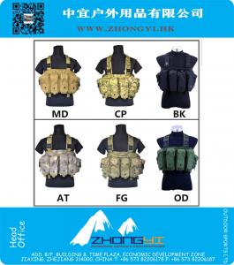 Mens Airsoft chaleco táctico militar anfibio Molle chaleco Deporte Multicamara Army Swat delantal modular Combat Gear chaleco Gilet