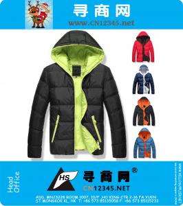 De algodón para hombre de la chaqueta de invierno de la chaqueta de los hombres caliente acolchada Coats masculino delgado ocasional de los hombres de algodón algodón de la marca Aire libre esquí capa M-3XL