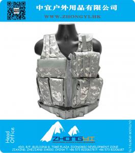 Military Assault tactical Combat Molle Vest For Airsoft With Mag Pouch Holster