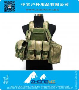 Militar Molle CIRAS Marinha Tactical Vest, Nylon Material de CS Combate Vest Triplo Mag Pouch