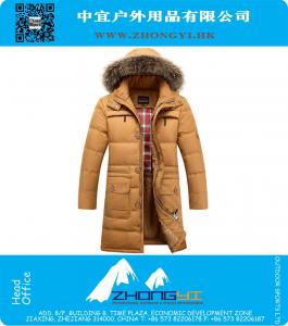 New Inverno magro dos homens Revestimento encapuçado meninos coreanos casaco quente Jacket Ganso Casaco Casacos Men Outdoor