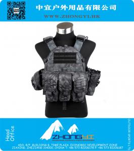 Tactical Military style Plate Carrier Vest with 3 pouches bag