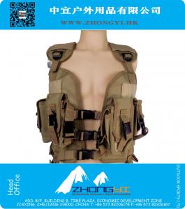 Tactical Vest campo Tactical Vest pode ser adicionar bexiga de água preta Exército Khaki verde militar Tactical Vest