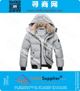 Dikke warme Mannen Winter Coat, Jacket Down jas Mannen Parka Outdoor Wear High Quality Plus Size Zwart Wit