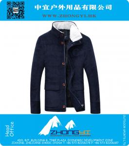 Inverno Jacket Men 2015 de Moda de Nova Quente Grosso Corduroy roupas de marca Slim Fit exterior Desporto Outwear Casual
