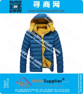 Veste d'hiver pour hommes de haute qualité vers le bas de coton nylon Hommes Vêtements d'hiver en plein air chaud Sport Veste Noire Taille M-3XL