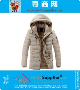 Inverno ao ar livre Homens Moda Casual Jackets Homens de Down Coats tamanho M-3XL Zipper Up Man Cotton Parkas Estilo coreano Men Casacos