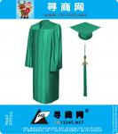 Economy Shiny Emerald Green Graduation Gowns Caps And Tassel