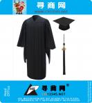 Cap vestido de graduação Matte Mestre Dulex e Tassel Full Size 39-63 in Black