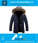 Mannen Winter Coat 2015 New Fashion Thicken Katoen Blazers Bovenkleding bontkraag Plus Size M-3XL Casual Hooded Outdoor Beneden Overjas