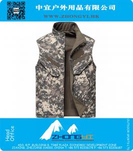 Men hunting clothing tactical outdoor sleeveless jacket reversible vest clothing male army military waistcoat combat vest